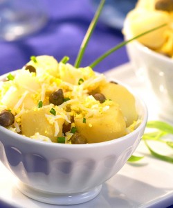 salade de pomme de terre aux oeufs mimosa et câpres