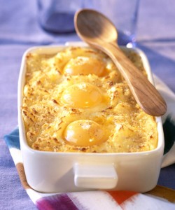 Princesse Amandine® en gratin, oeufs au nid