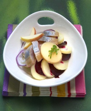 Salade de Princesse Amandine® et pomme fruit au hareng