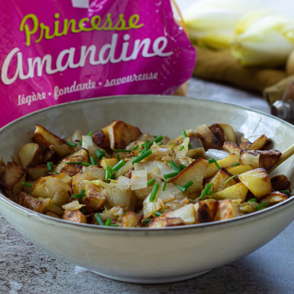 Poêlée de pommes de terre aux endives caramélisées