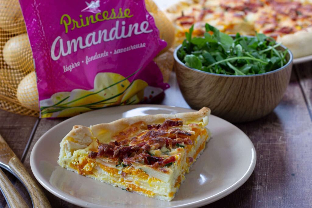 Tarte potimarron, pommes de terre, bacon