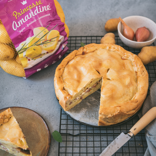 Tourte aux Princesse Amandine et lard